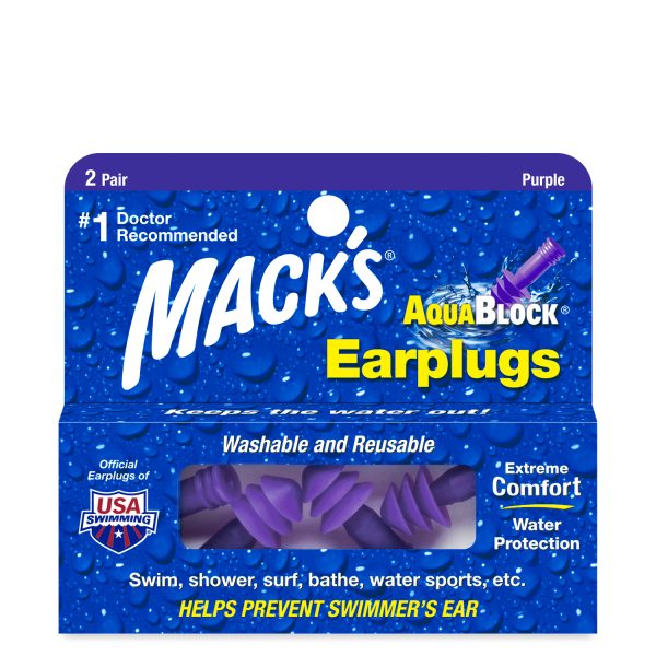 Mack's Aqua Block Ear Plugs - Purple