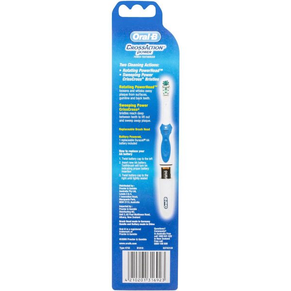 Oral B Battery Tooth Brush (Cross Action Dual Clean) 1's - Image 2