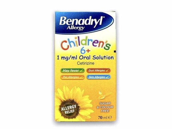 Benadryl Allergy Children's 1mg/ml Oral Solution 100ml - Image 2
