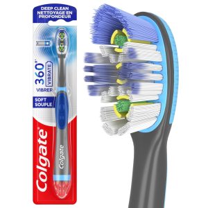 Colgate 360 Sonic Battery Power Electric Toothbrush (VIBRER 360), Soft 1's