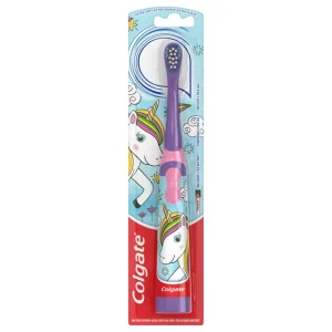 Colgate Kids Battery Full Head Toothbrush, Unicorn Toothbrush, for Children,1 Pack