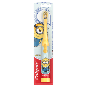 Colgate Kids Battery Toothbrush Extra Soft ,1 Pack , for Children, Minions