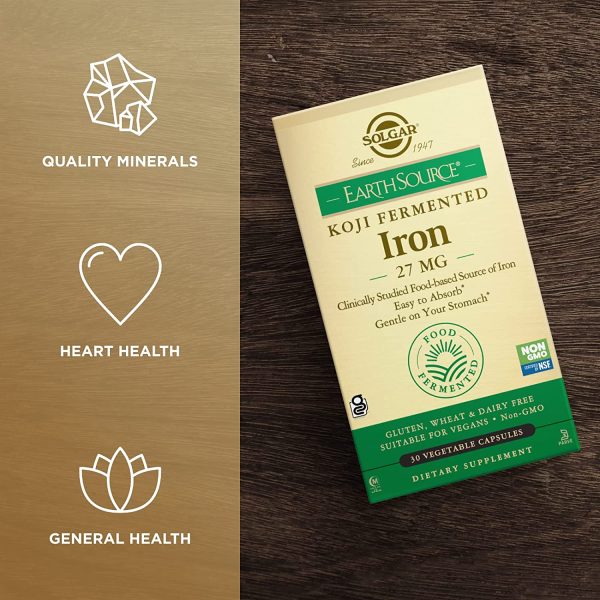 Solgar Earth Source® Koji Fermented Iron 27 mg Vegetable Capsules 30's - Image 2