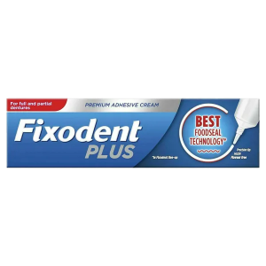Fixodent Plus Food Seal Denture Adhesive Cream 40g
