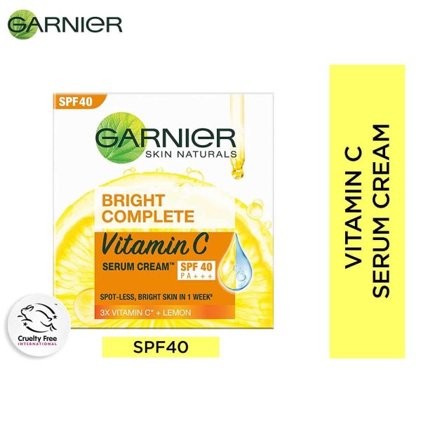 Garnier Bright Complete VITAMIN C SPF40/PA+++ Serum Cream 45g - Image 2