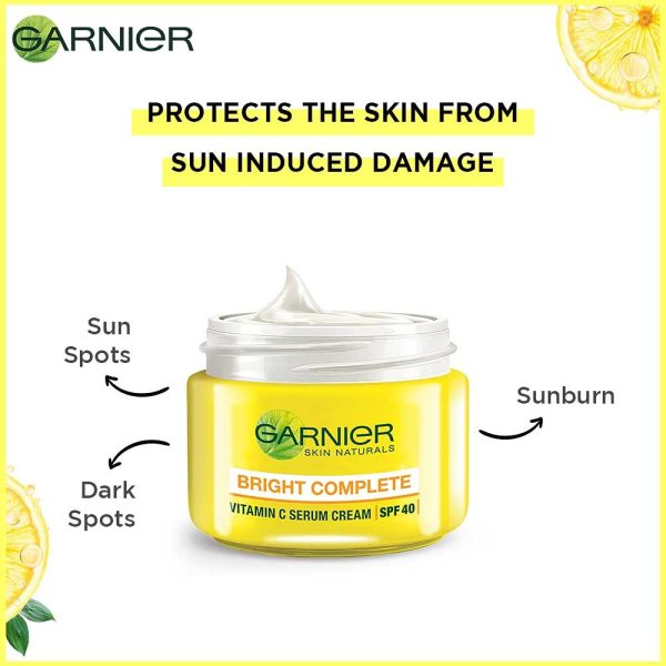 Garnier Bright Complete VITAMIN C SPF40/PA+++ Serum Cream 45g - Image 4