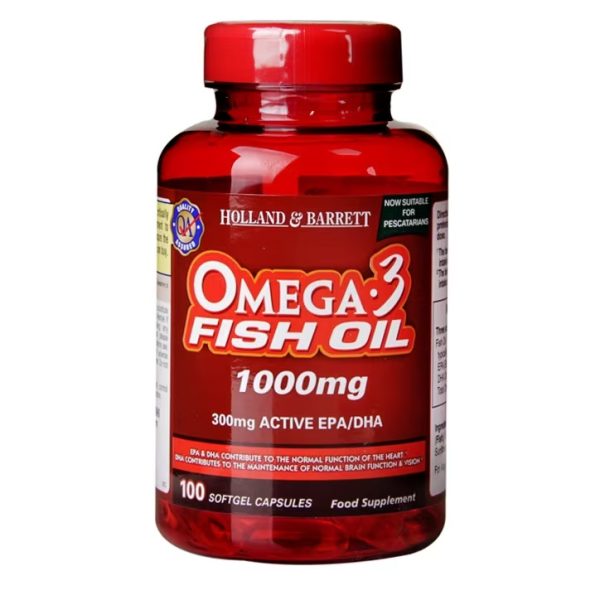 Holland & Barrett’s Omega 3 Fish Oil Concentrate 1000mg capsules 100's