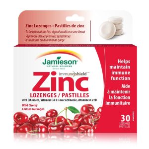 Jamieson zinc Lozenges Honey Lemon 30's
