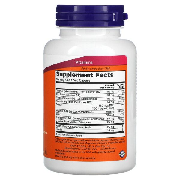 Now Foods, B-50, 100 Veg Capsules - Image 2