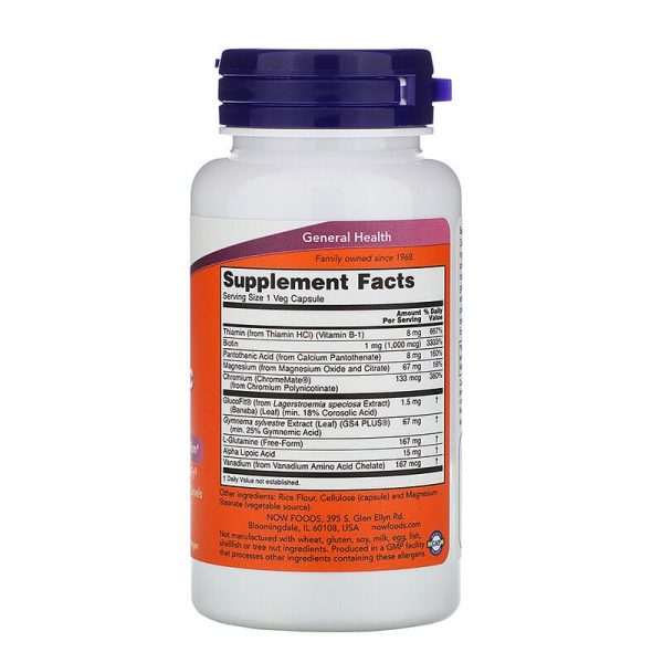 Now Foods, Glucose Metabolic Support, 90 Veg Capsules - Image 2