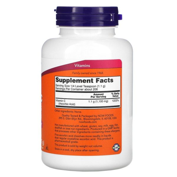 Now Foods, Vitamin C Crystals, 8 oz (227 g) - Image 2