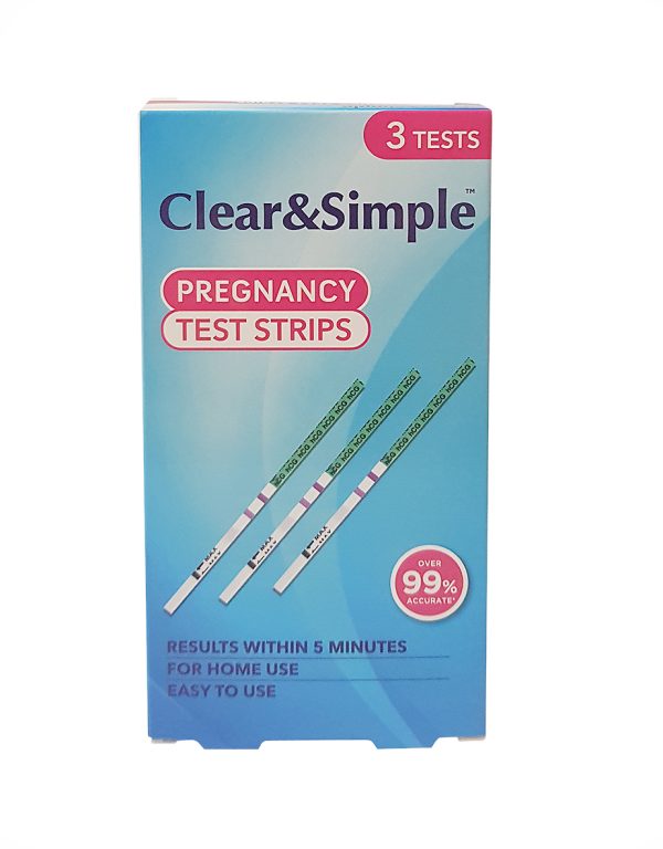 Clear & Simple Pregnancy Test Strip 3's