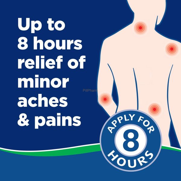 Salonpas Pain Relieving Patch, 8-Hour Pain Relief - 20 Patches - Image 3