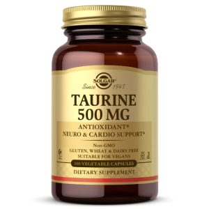 Solgar Taurine 500mg Vegetable Capsules 100's