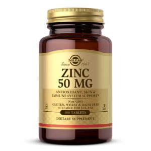 Solgar Zinc 50mg Tabs 100's