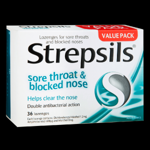 Strepsils Sore Throat and Blocked Nose Lozenges 36's