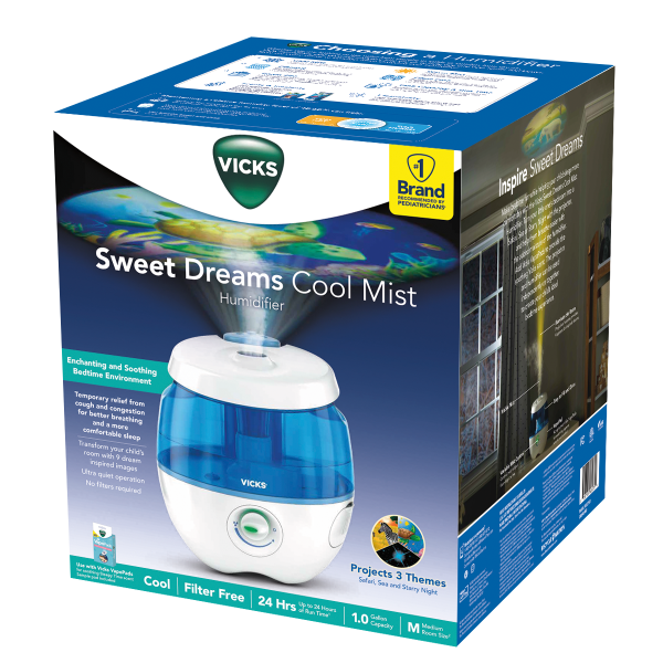 Vicks Sweet Dreams Cool Mist Humidifier With Image Projector