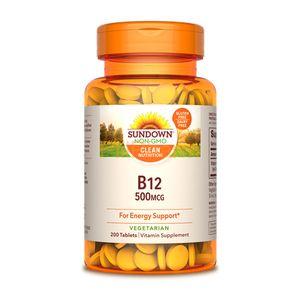 Sundown naturals, Vitamin B12 500mcg Tablets 200's