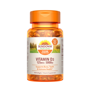 Sundown Naturals, Vitamin D3 5000 IU Softgels