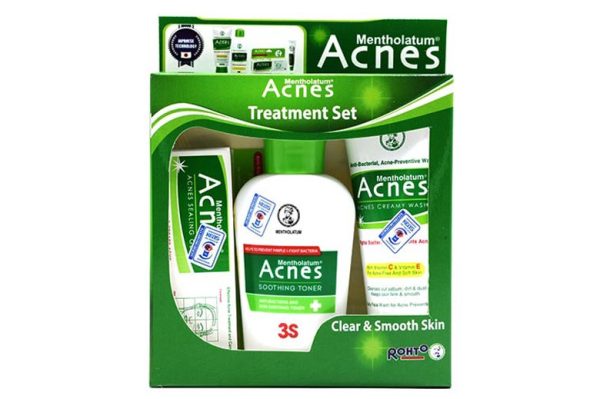Acnes treatment set (Acnes Creamy Wash/Acnes soothing toner/Sealing Gel)
