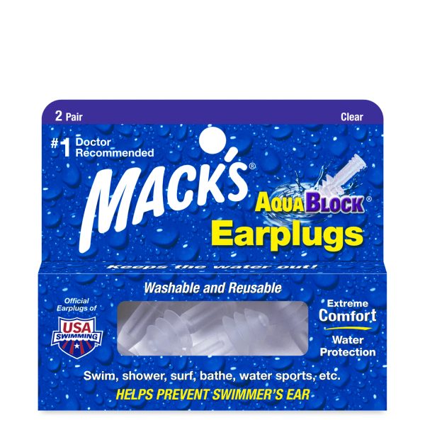 Mack's Aqua Block Ear Plugs - Clear