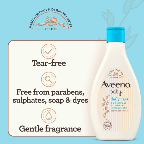 Aveeno BABY Daily Care 2in1 Shampoo & Conditioner 300ml - Image 3