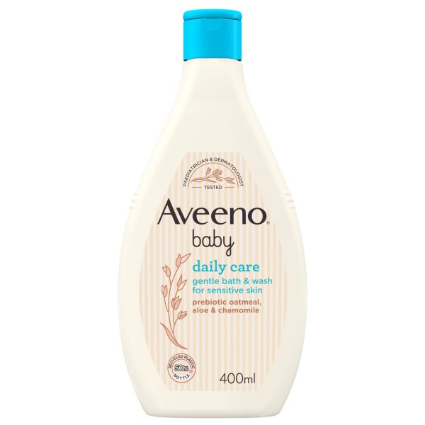 Aveeno Baby Gentle Bath and Wash, White, 400 ml