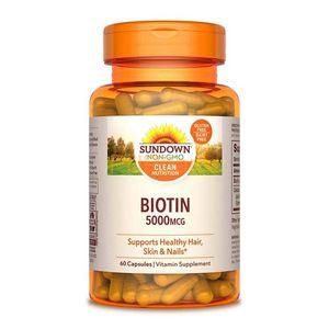 Sundown Naturals Biotin 5000mcg Capsules 60's