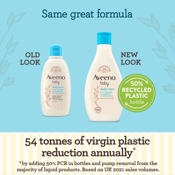 Aveeno BABY Daily Care 2in1 Shampoo & Conditioner 300ml - Image 2
