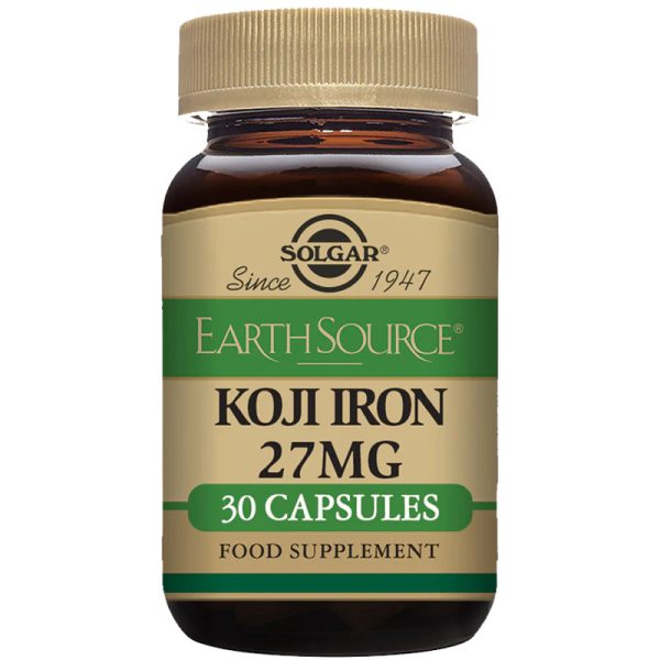 Solgar Earth Source® Koji Fermented Iron 27 mg Vegetable Capsules 30's