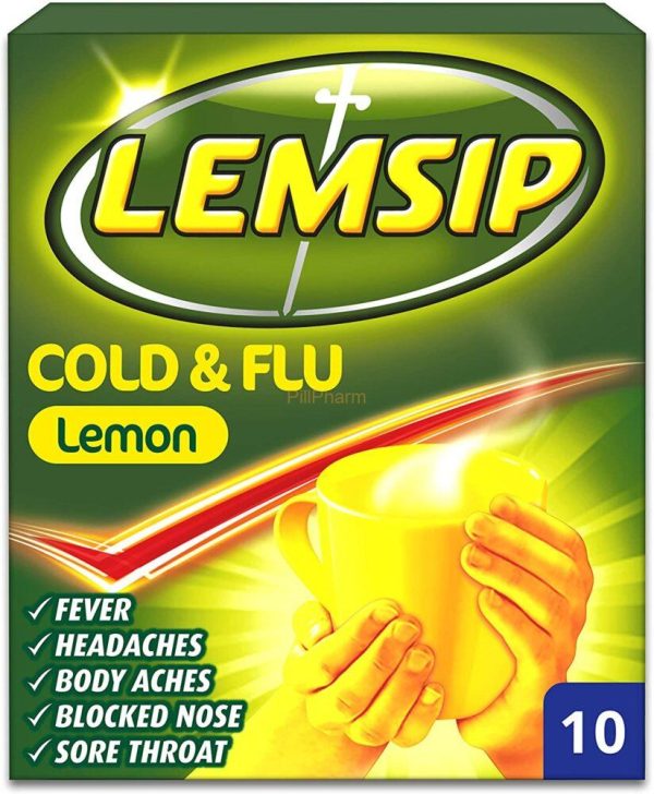 Lemsip Cold & Flu Lemon Powder for Oral Solution 10's