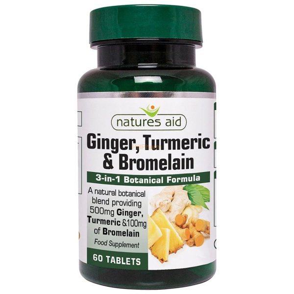 Natures Aid Ginger, Turmeric & Bromelain