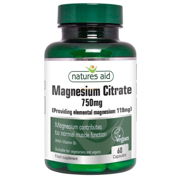 Natures Aid Magnesium Citrate 750mg Caps 60's