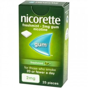 Nicorette 2mg Chewing Gum - Nicotine Gum 25's (2 Flavours)