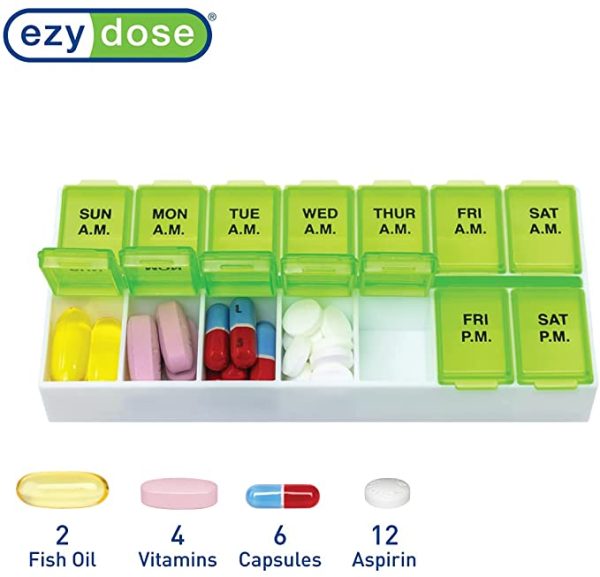 Ezy Dose Weekly (7-Day) AM/PM Pill Planner