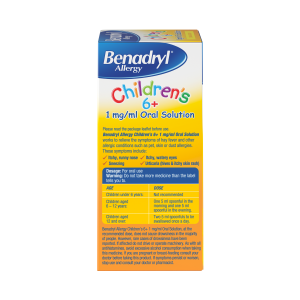 BENADRYL® Allergy Children’s 6+ 1mg/ml Oral Solution