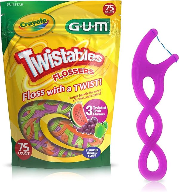GUM Crayola Twistables Flossers 75's
