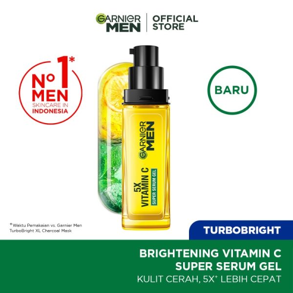 Garnier Men Turbo Bright 5x Vitamin C Super Serum Gel 30ml
