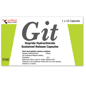 Git 150mg Capsules 10's