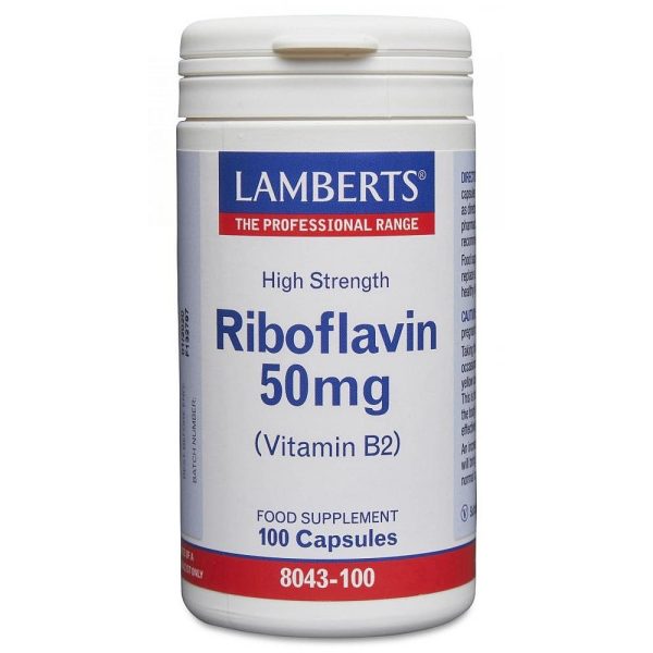 Lamberts Vitamin B2 - Riboflavin 50mg 100's