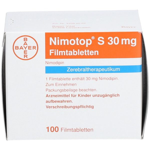 Nimotop 30mg Tablets 100's