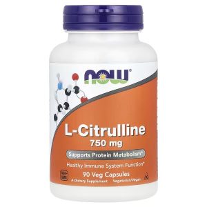 NOW Foods, L-Citrulline, 750 mg, 90 Veg Capsules