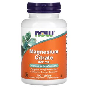 NOW Foods, Magnesium Citrate, 200mg, 100 Tablets