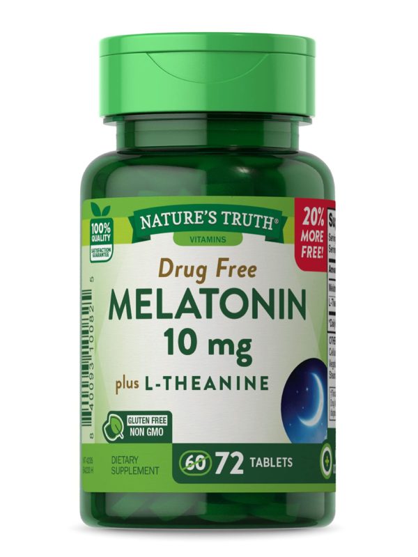 Nature's Truth Melatonin 10mg plus L-Theanine tablets 72's