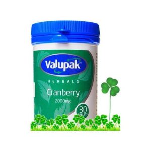 Valupak Cranberry 2000mg Tablets 30's
