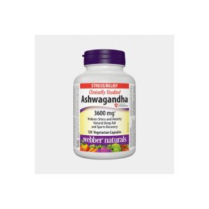Webber Naturals Ashwagandha 3600mg Veg Capsules 120's