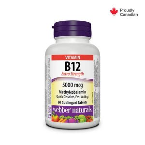 Webber Naturals offers B12 Methylcobalamin 5000mcg Sublingual Tablets 60's