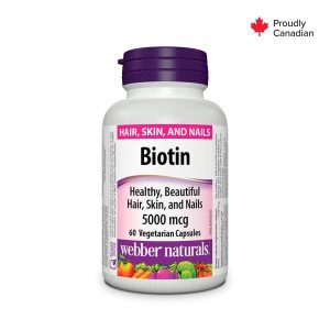 Webber Naturals Biotin 5000mcg Vegetarian Capsules 60's