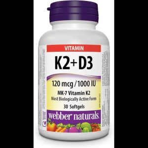 Webber Naturals K2 + D3 softgels 30's