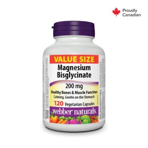Webber Naturals Magnesium Bisglycinate 200mg Veg Capsules 120's
